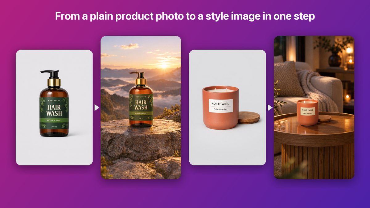 From a plain product photo to a studio image