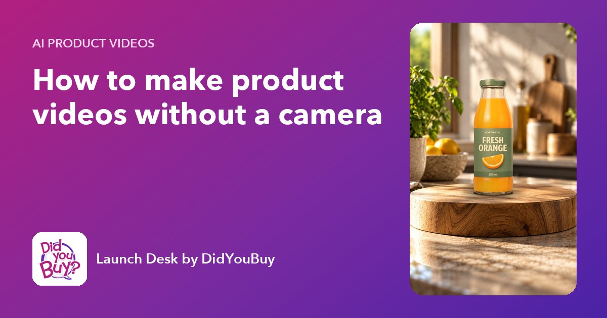 How to make product videos for Shopify without a camera (2026 guide)