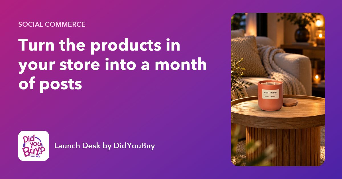 How to turn the products already in your store into a month of social posts
