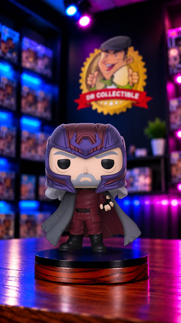 Magneto figure in DrCollectible's themed studio scene