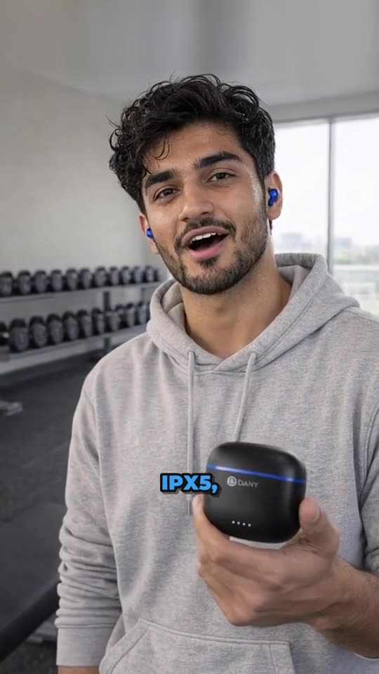 AI presenter made with Launch Desk: Earbuds for gym day